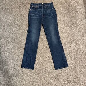 Madewell Dark Blue Straight Leg Jeans